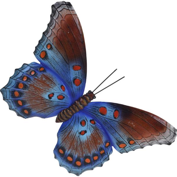 Butterfly Outdoor Decorative Wall Ornament 25X24cm In 6 Assorted Colours