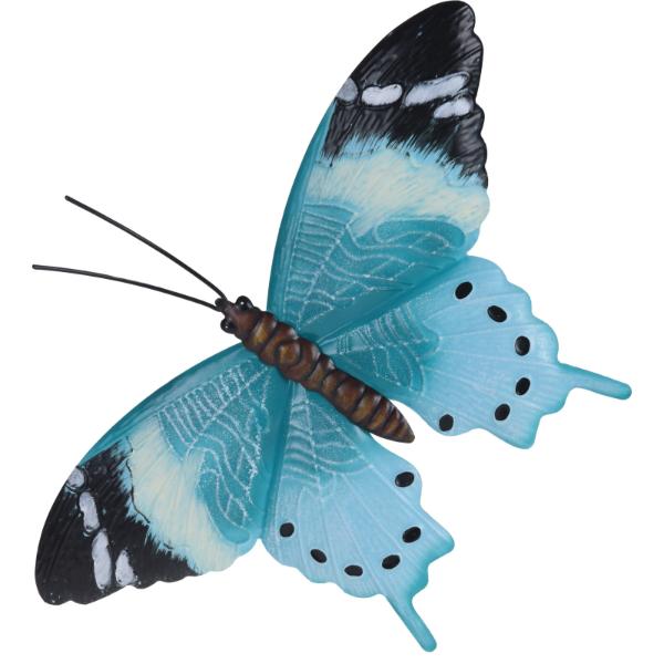 Butterfly Outdoor Decorative Wall Ornament 25X24cm In 6 Assorted Colours