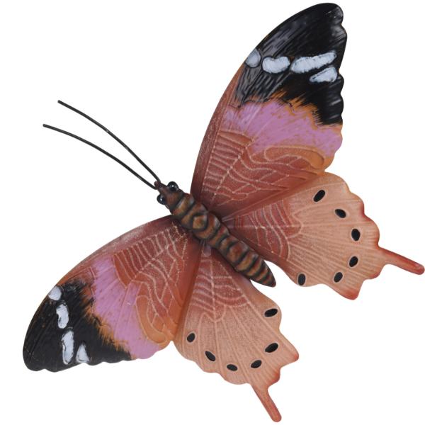 Butterfly Outdoor Decorative Wall Ornament 25X24cm In 6 Assorted Colours