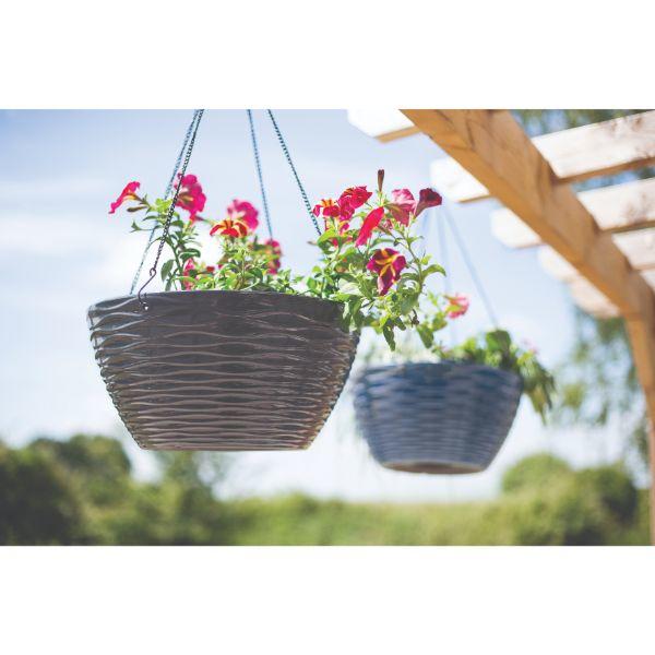 Plant Avenue Windermere Hanging Basket Charcoal 35cm