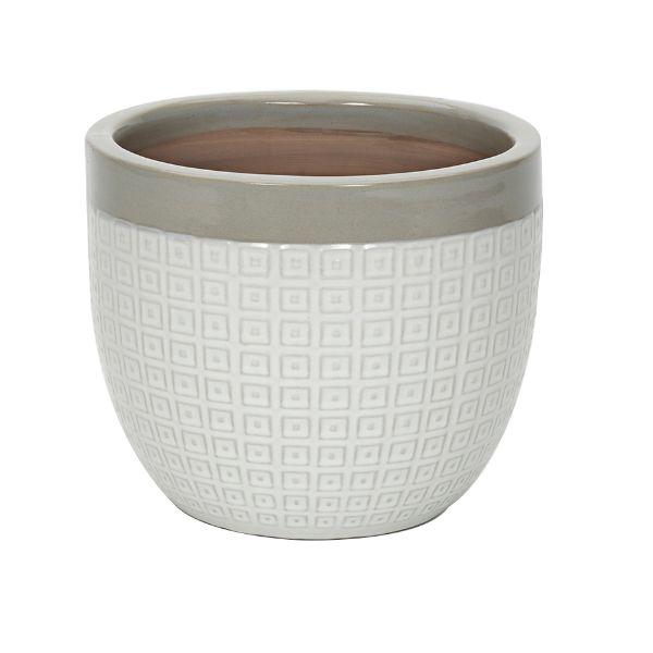 Apta LA Pelham Planter 20cm (Duck Egg-White/White-Duck Egg/White-Steel)