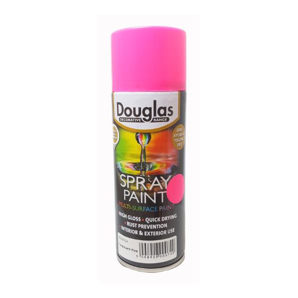 Multi Surface Spray Paint 400ml Fluorescent Pink