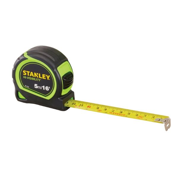 Stanley 5m (16ft) Hi-Vis Tylon Tape