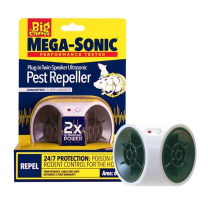 Big Cheese Mega-Sonic Plug-In Twin-Speaker Pest Repeller