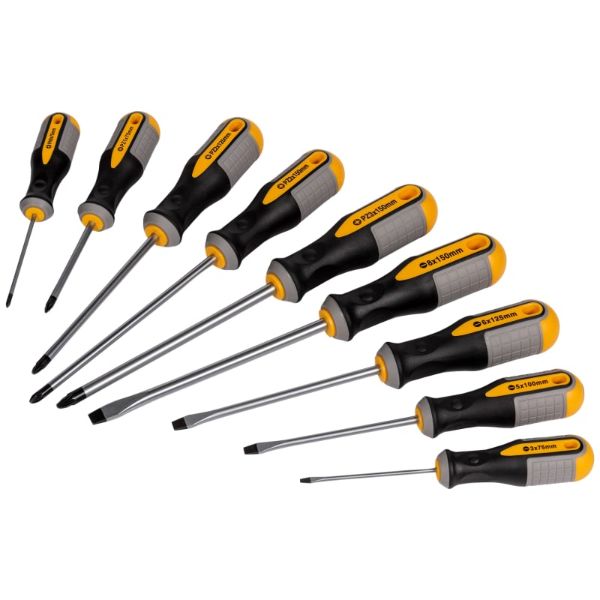 ROUGHNECK 9 PIECE SCREWDRIVER SET