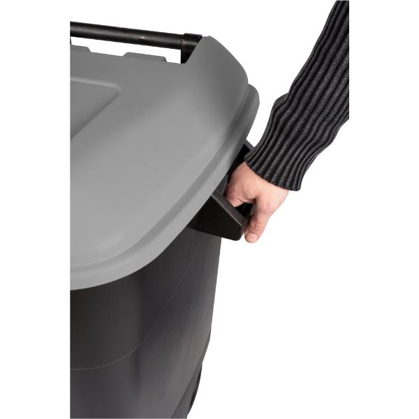 Eco Tayg 120L Pedal Wheel Bin Grey Lid