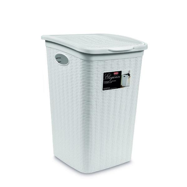 Stefanplast Elegance Laundry Hamper Basket White 50L