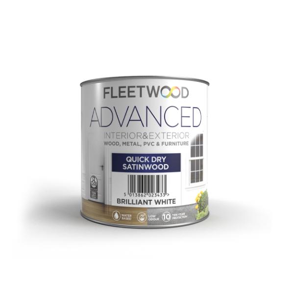 500ml Advanced Quick Dry Interior/ Exterior Satinwood White