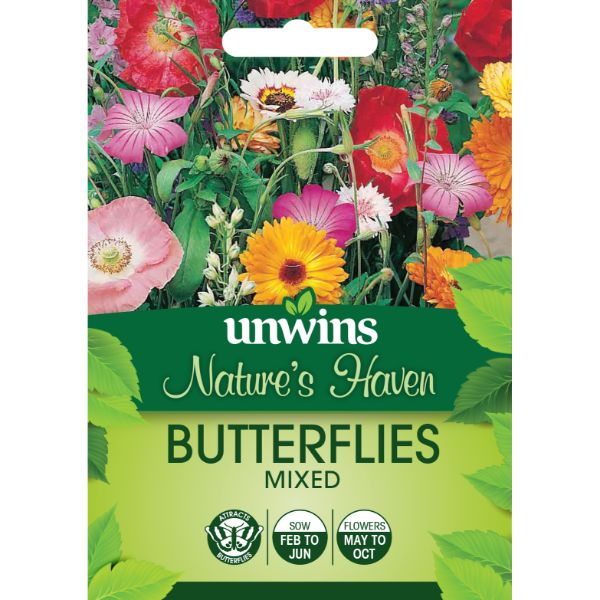 Unwins Seed Packet Natures Haven Butterflies Mixed