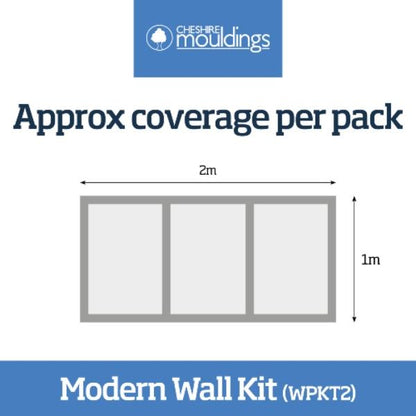 Wood Mouldings Modern Wall Panel Kit with Decorative Capping