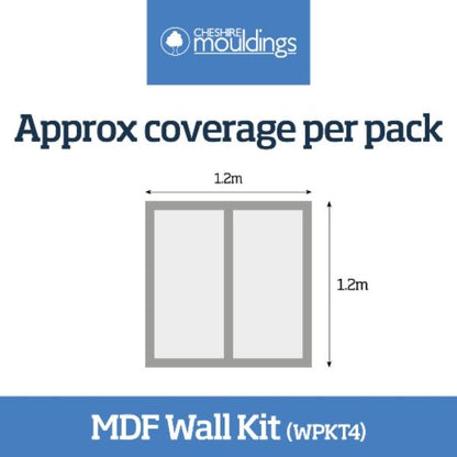 Wood Mouldings MDF Wall Panel Kit (6x1.2m lenghts)