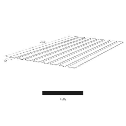 Wood Mouldings Wide Strip Shaker Wall Panel Kit (8x2.4m lenghts)