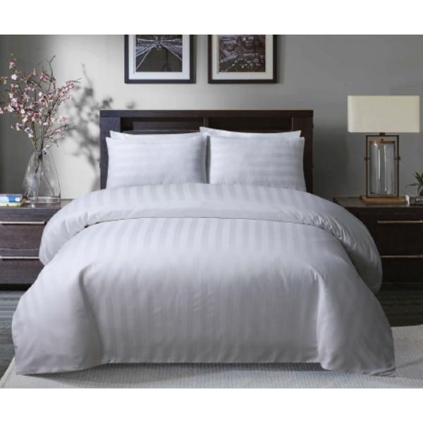 Satin Duvet Set White King Size