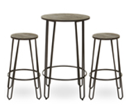 Tribeca 3Pc Bar Table And Stool Set