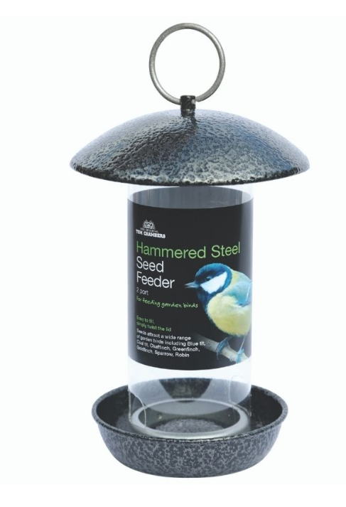 Tom Chambers Hammered Steel Seed Feeder  2 Port