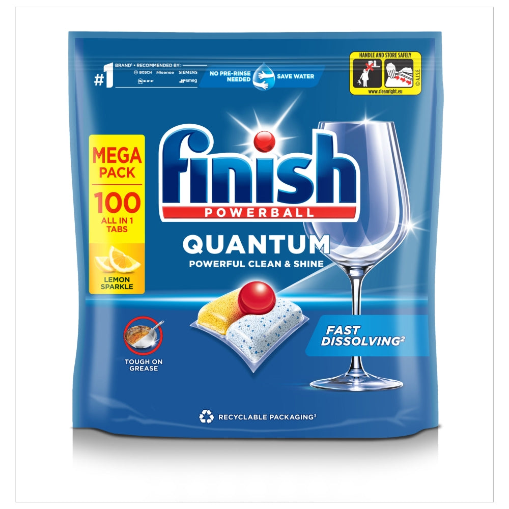 Finish Quantum Lemon Dishwasher Tablets 100s