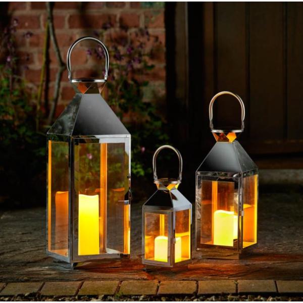 Smart Garden Stockholm - Stainless Steel Lanterns Trio