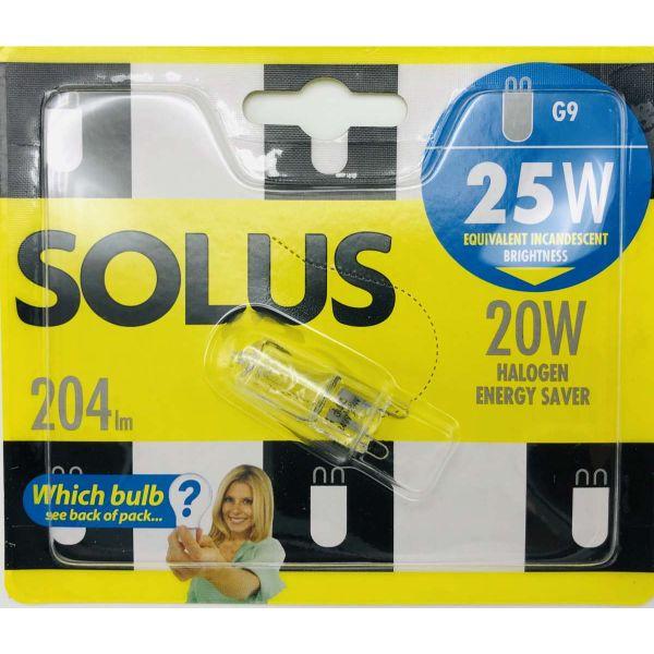 Solus 25W=20W G9 Halogen E/Save