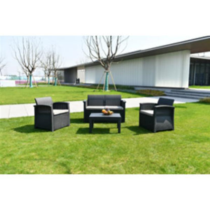 Porto 4 Piece Rattan Effect Lounge Set