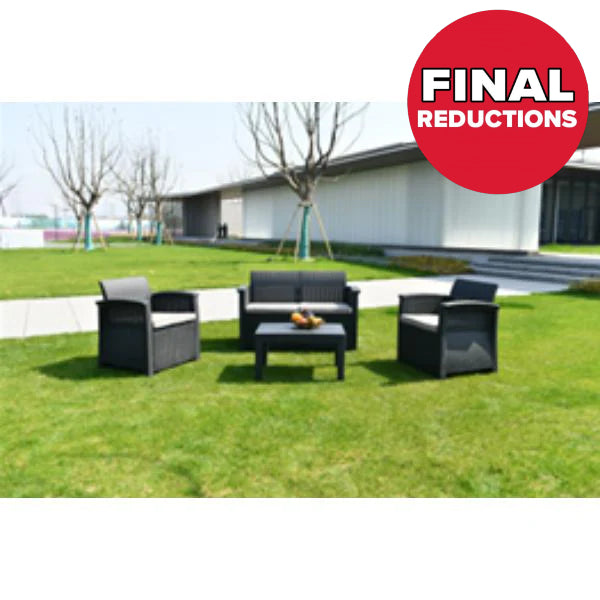 Porto 4 Piece Rattan Effect Lounge Set