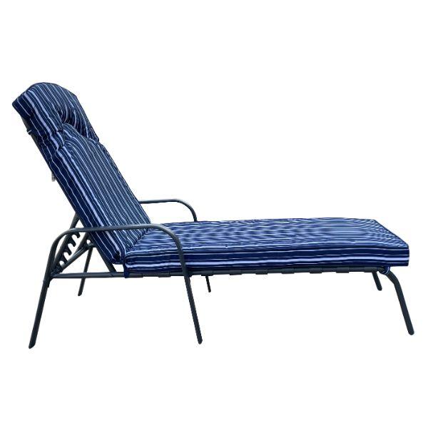 Steel Padded Sunlounger