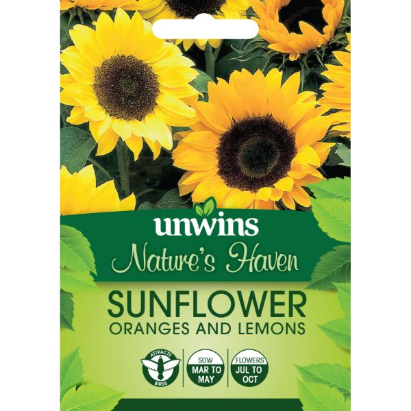 Unwins Seed Packet Natures Haven Sunflower Oranges And Lemons