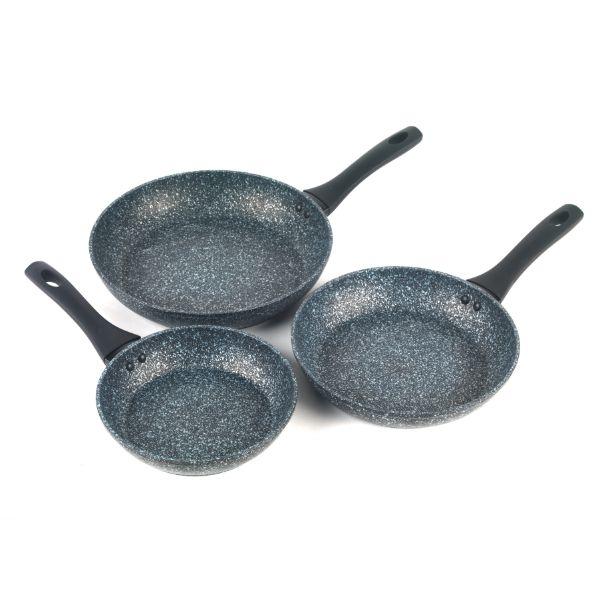 Salter Megastone Frypan Set 3pc Silver