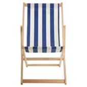 Beauport Navy and White Stripe Deck Chair