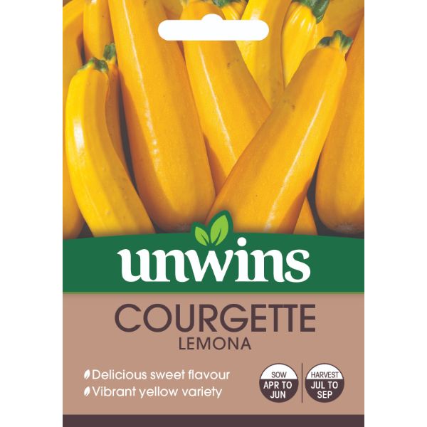 Unwins Seed Packet Courgette Lemona