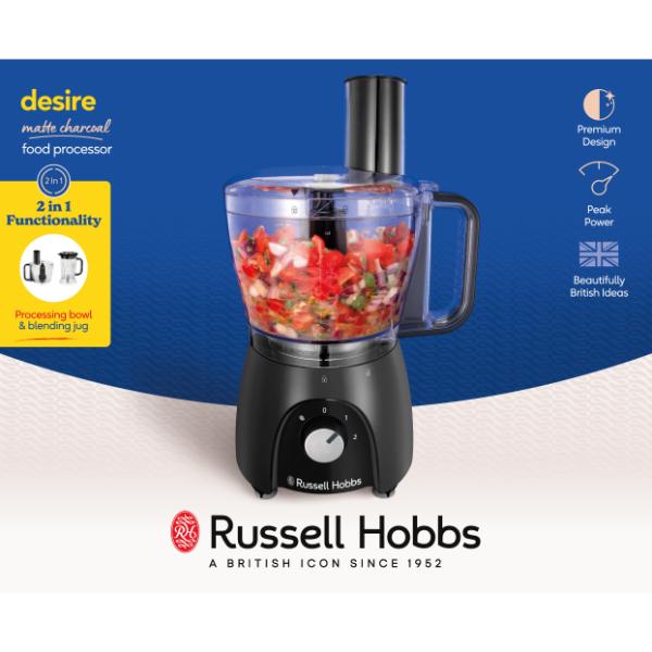 Russell Hobbs 27111 Matte Charcoal 600W Food Processor