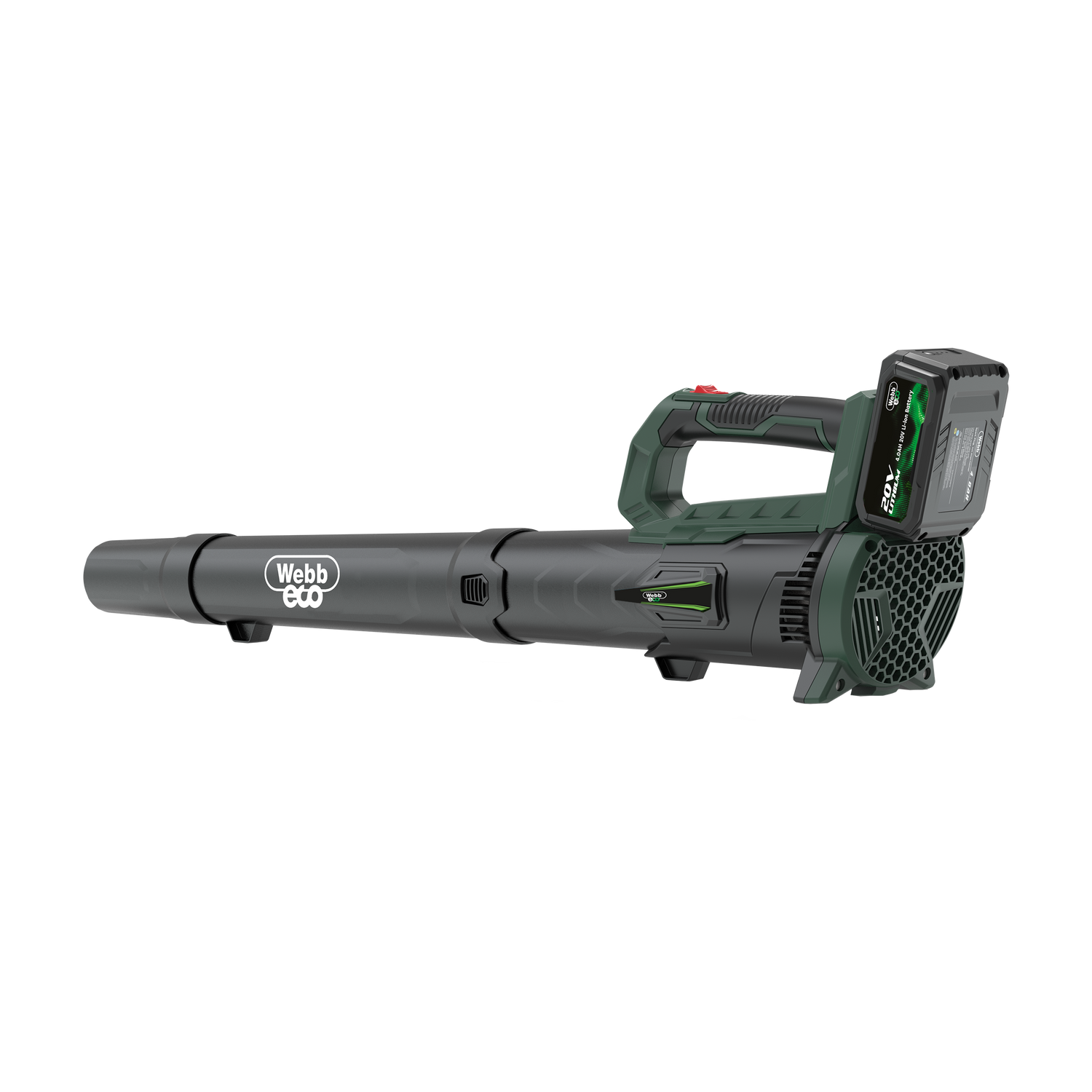 Webb Eco 20v Lithium Cordless 160km/h Axial Blower with 1 x 4ah battery &amp; charger