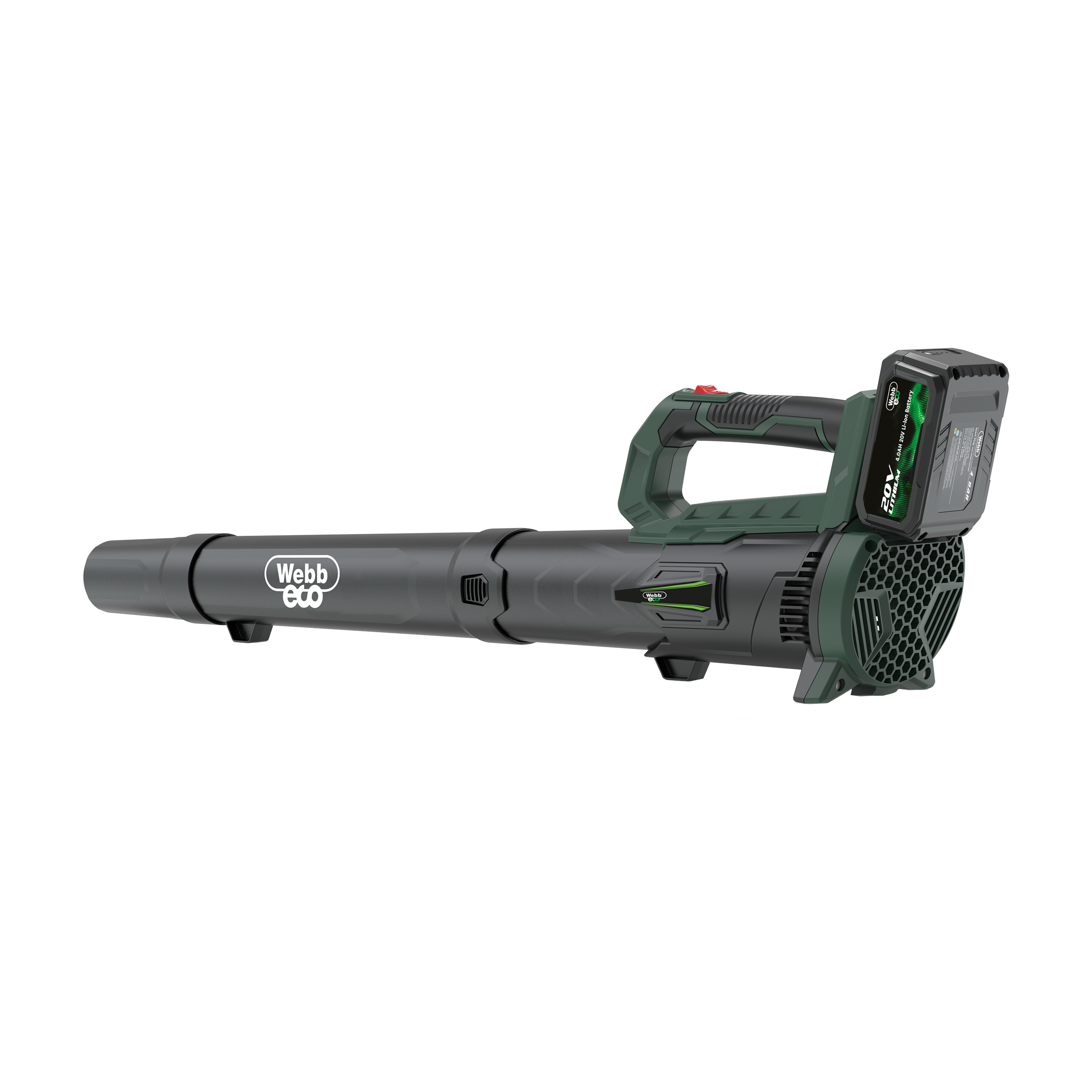 Webb Eco 20v Lithium Cordless 160km/h Axial Blower with 1 x 4ah battery &amp; charger