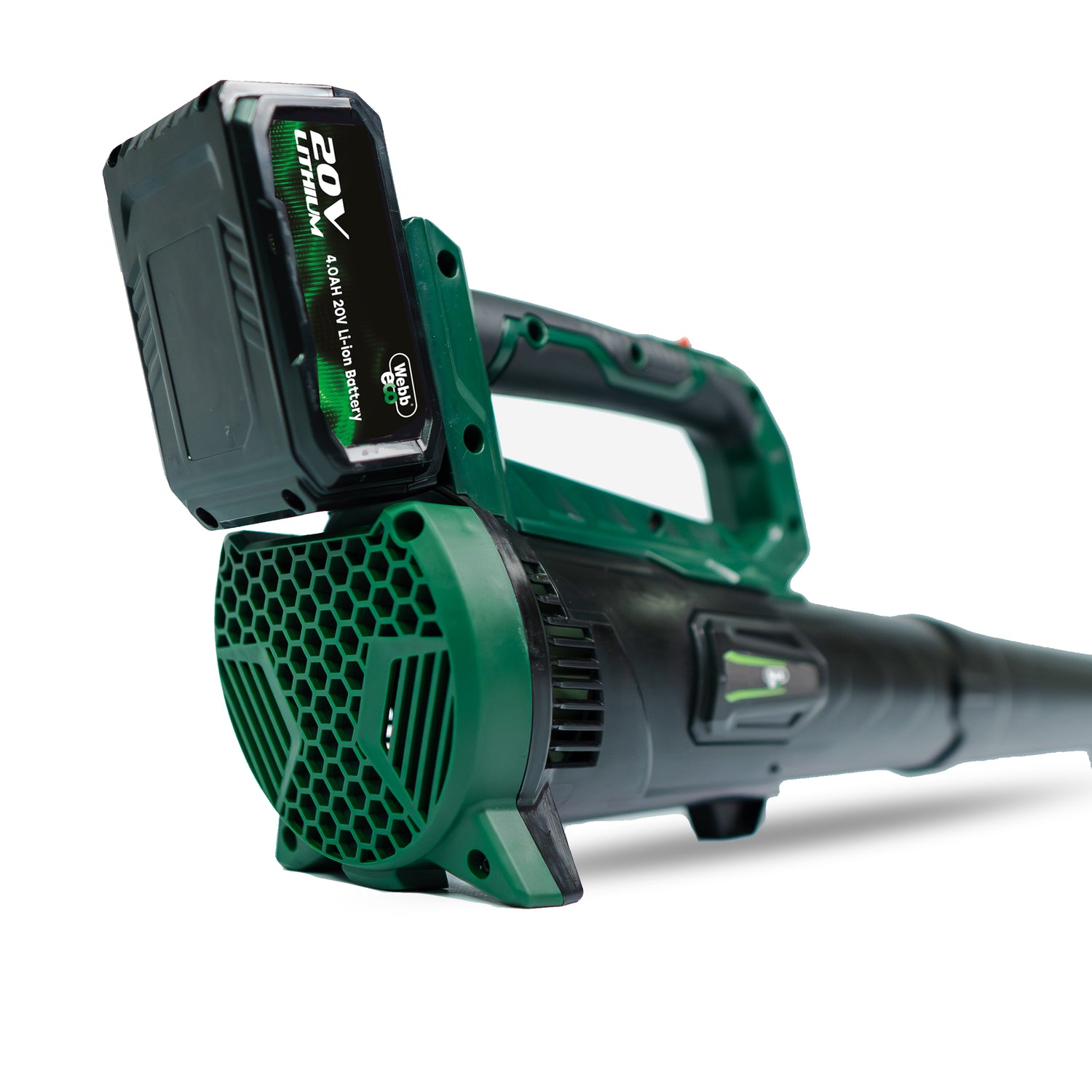 Webb Eco 20v Lithium Cordless 160km/h Axial Blower with 1 x 4ah battery &amp; charger