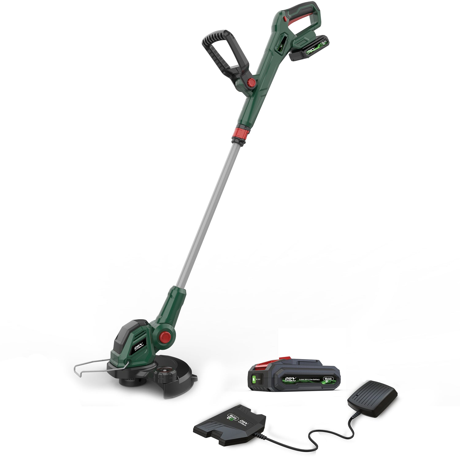 Webb Eco 20v Cordless 30cm Line Trimmer with 1 x 2ah battery &amp; charger