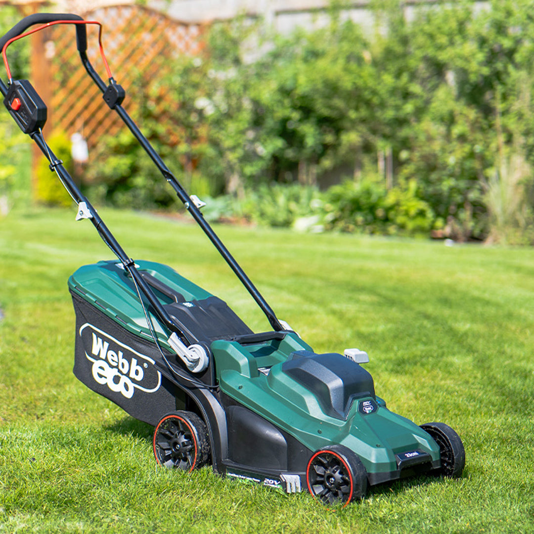 Webb Eco 20V Cordless Lawnmower 33cm with 1 x 4ah battery &amp; charger