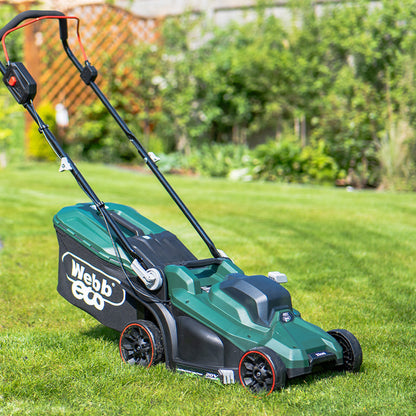 Webb Eco 20V Cordless Lawnmower 33cm with 1 x 4ah battery &amp; charger