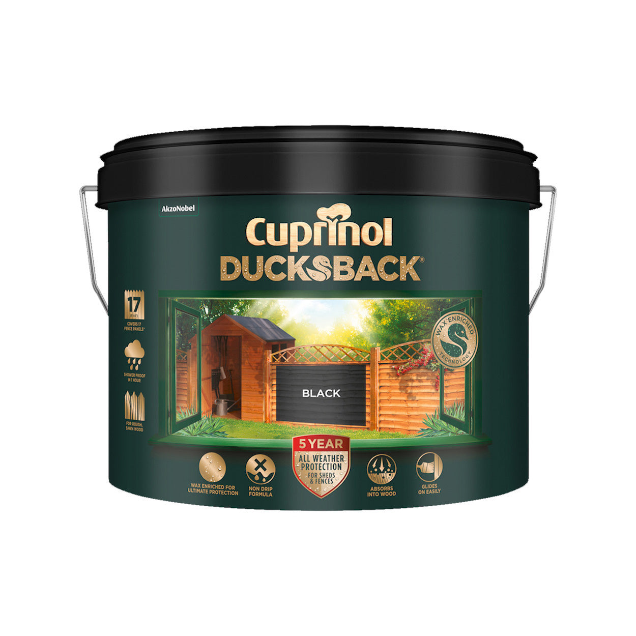 Cuprinol 5 Year Ducksback Black 9L