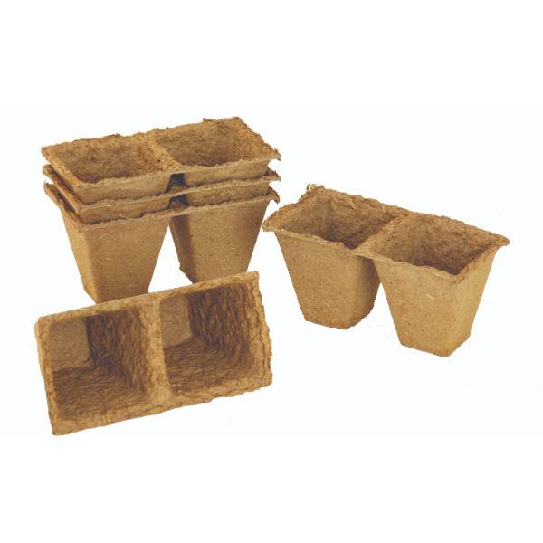 Gro-Sure Fibre Pots Square 6cm 20pk