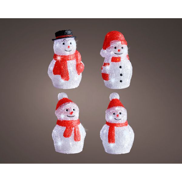 LED Snowman Battery Operated Indoor 25cm - 4 designs