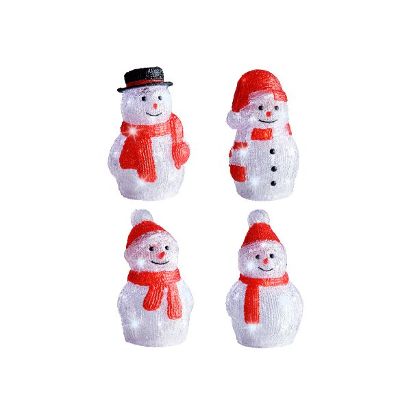 LED Snowman Battery Operated Indoor 25cm - 4 designs