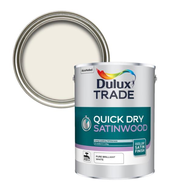 Dulux Quick Dry Satinwood White 5L – Co-Op Superstores