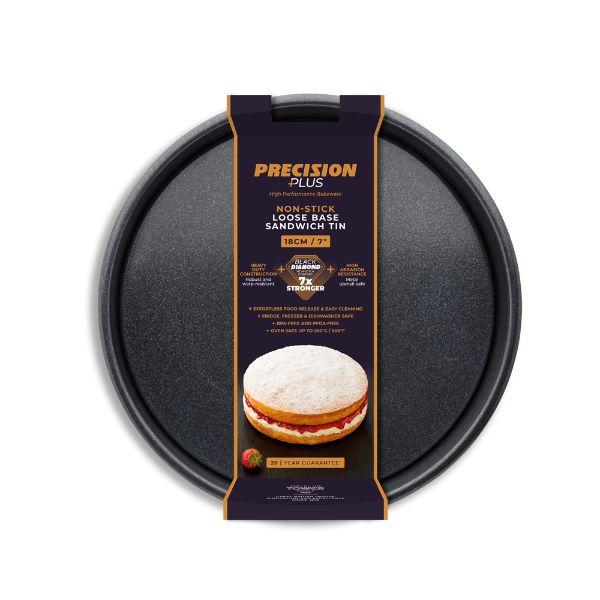 Loose Base Sandwich Pan Non-Stick Round 18cm/7in