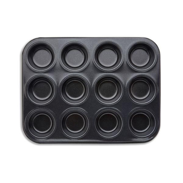 Non-Stick 12 Hole Deep Baking Pan 35x27cm