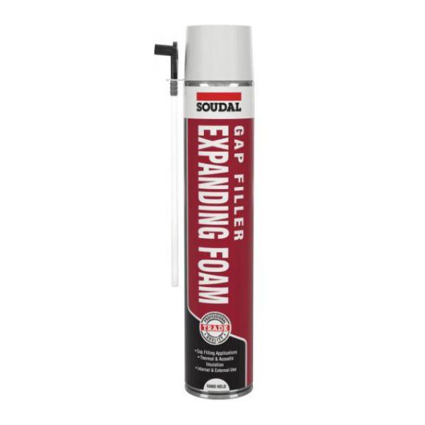 Soudal Gap Filler Expanding Foam- Hand Held 750ml Champagne 