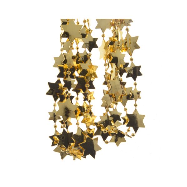 Light Gold Stars Bead Garland  -Shiny finish