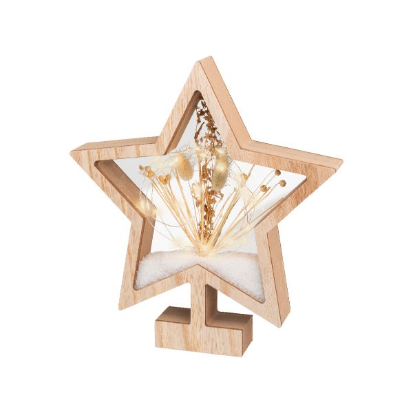 Micro LED Frame  Star shaped  in Natural/Warm Light