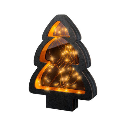 Plywood Tree Micro LED Frame - Black/Classic Warm 28cm