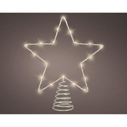 Christmas Micro LED  star shaped wire treetopper - Sliver