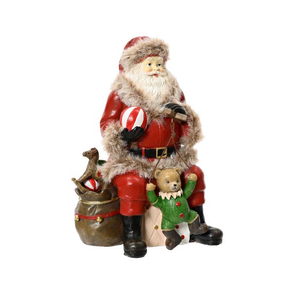 Polyresin Santa Bear 19cm