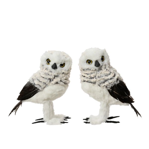 Owl artificial fur ornamnet